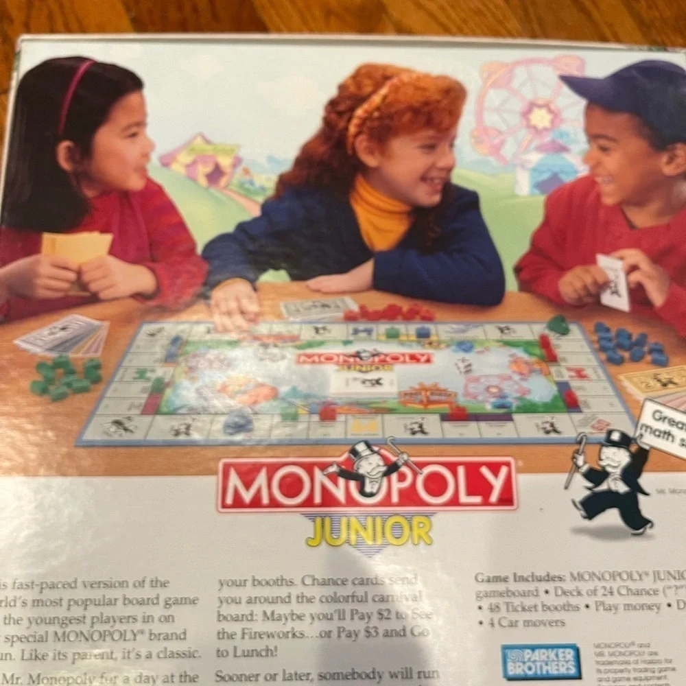 Monopoly Rollercoaster Junior Board Game by Hasbro 1999